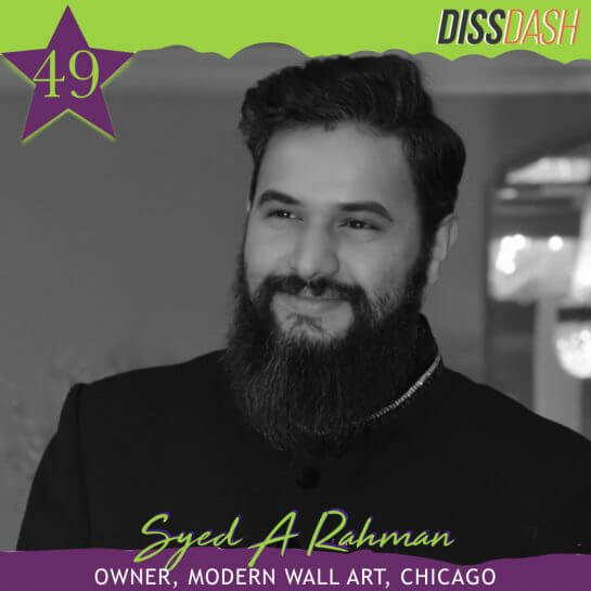 Syed Rahman founder of Modern Wall art made it to top 50 list!