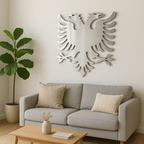 Albanian Eagle Logo in Stainless Steel