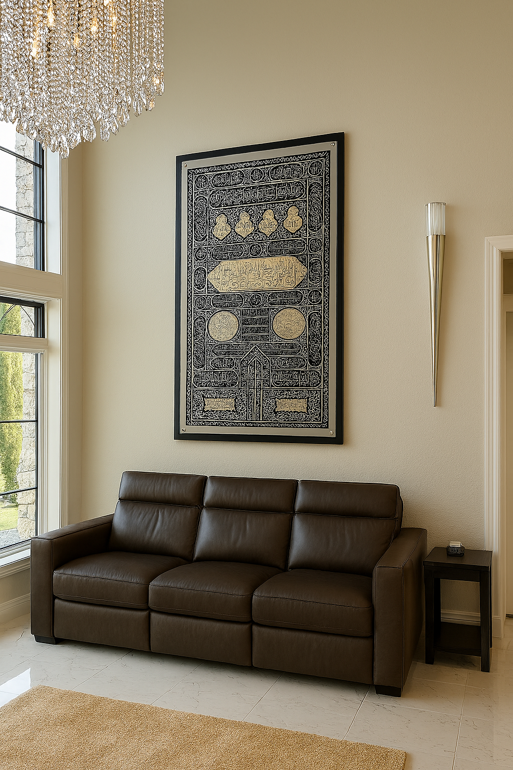 Kabah Door Etched in Stainless Steel.