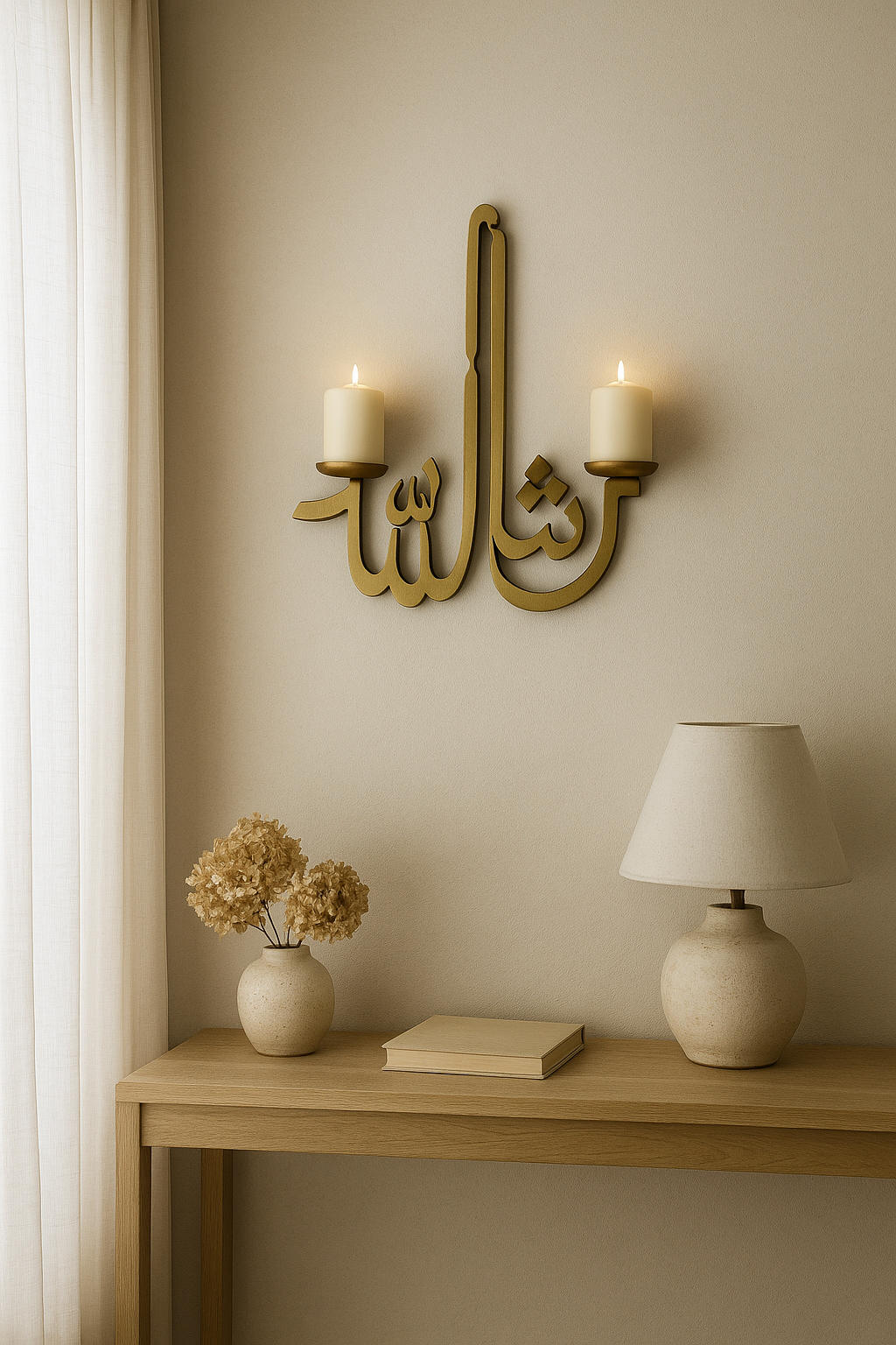 Mashallah Candle holder Wall Sconce