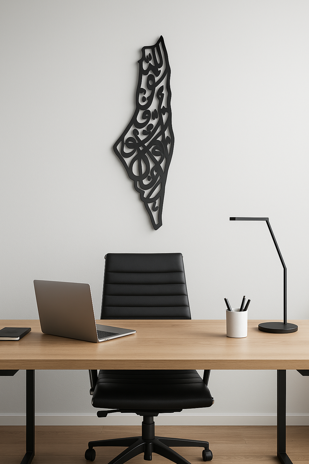 Palestine Map Art Verse Hasbunallahu Wa Ni'mal Wakeel Meaning in Arabic Islamic Calligraphy