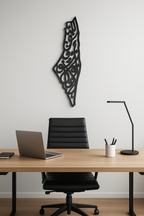 Palestine Map Art Verse Hasbunallahu Wa Ni'mal Wakeel Meaning in Arabic Islamic Calligraphy