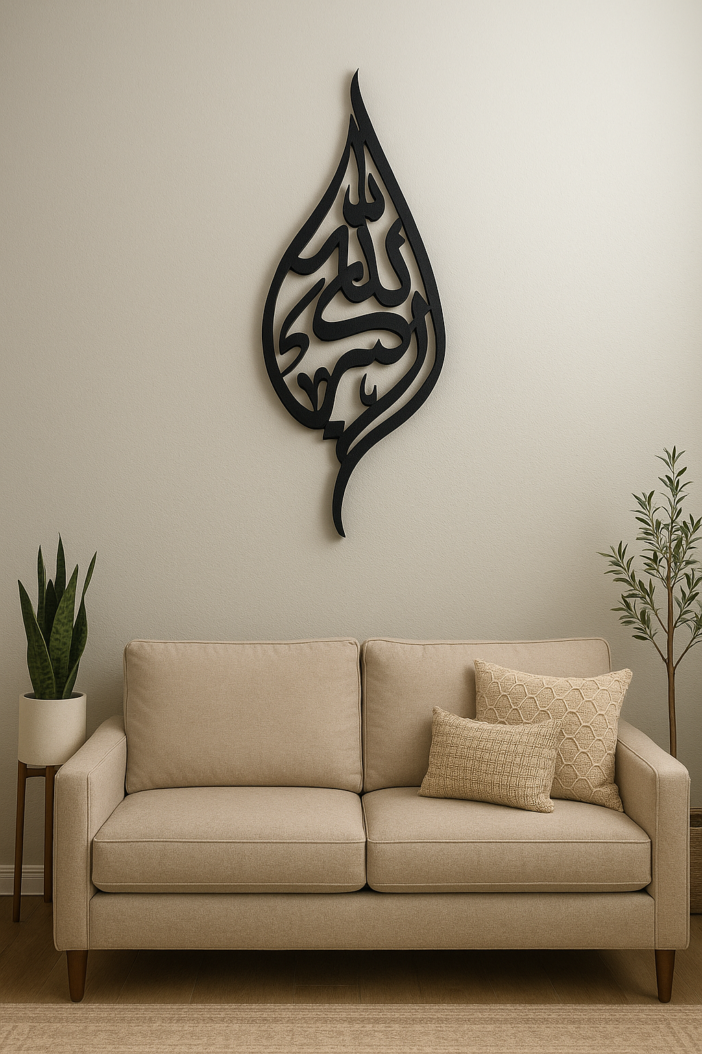 Stainless steel Allahu-Akbar Leaf