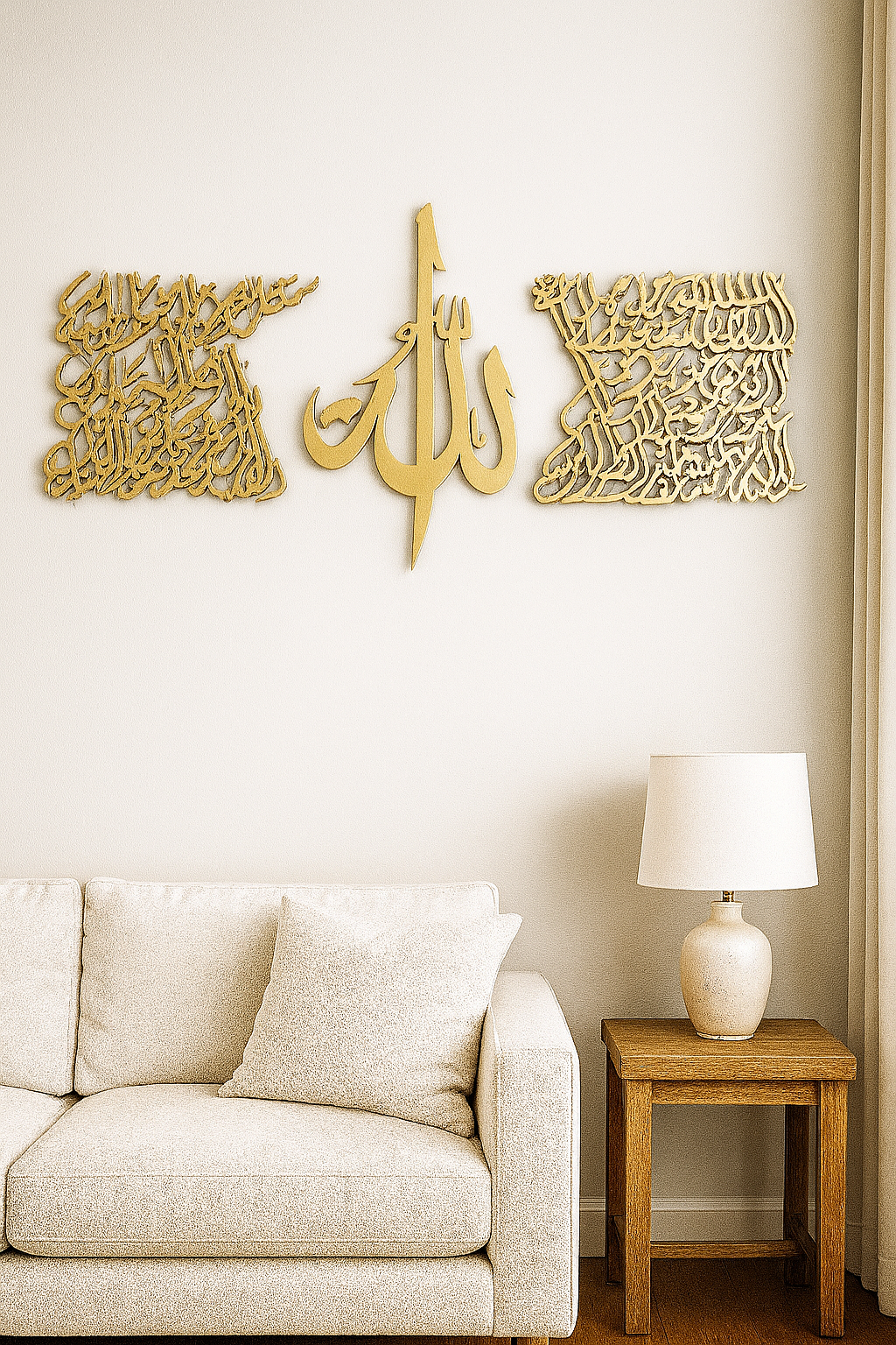 Ayat Al Kursi Rectangular Art in Wood or Steel