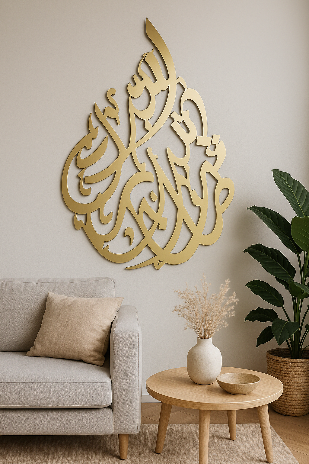 MashAllah TabarakAllah Teardrop in Stainless Steel or Wood