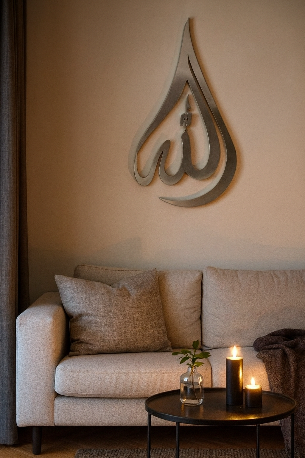 Stainless Steel Classic Allah Tear Drop