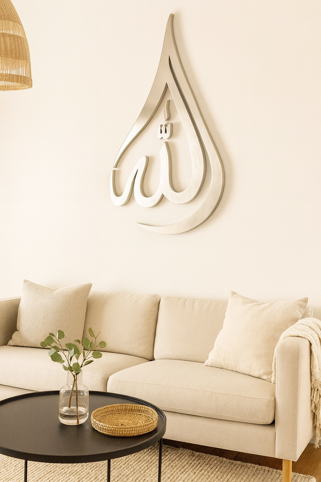 Stainless Steel Classic Allah Tear Drop