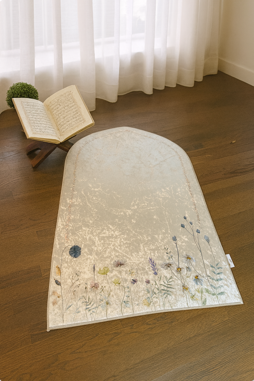 Luxury Islamic Prayer Mat & Rug – Large 48x28” Velvet with Anti-Slip, Lightweight & Travel-Friendly