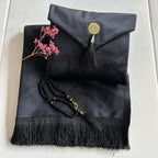 Travel Prayer Mat with Prayer Beads and pouch.