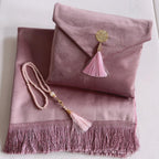 Travel Prayer Mat with Prayer Beads and pouch.