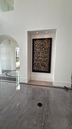 Vertical Ayat Al Kursi Modern Islamic Arabic Calligraphy Art