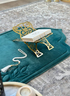 Luxury Padded Prayer Mat / Islamic Prayer Rug with Tote Bag – Non-Slip Floral Design