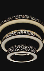 Illuminate with Faith: 3 Qul LED Ring Chandelier(Ready to ship)