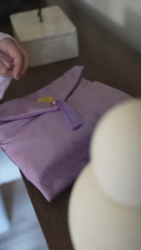 Travel Prayer Mat with Prayer Beads and pouch.