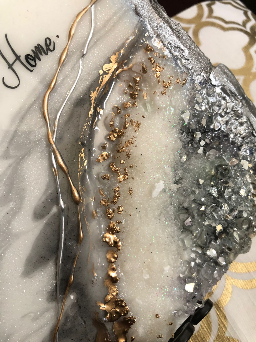 "May Allah Bless This Home" Resin Wood Table Decor (Made to order)