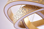 Illuminate with Faith: 3 Qul LED Ring Chandelier(Ready to ship)