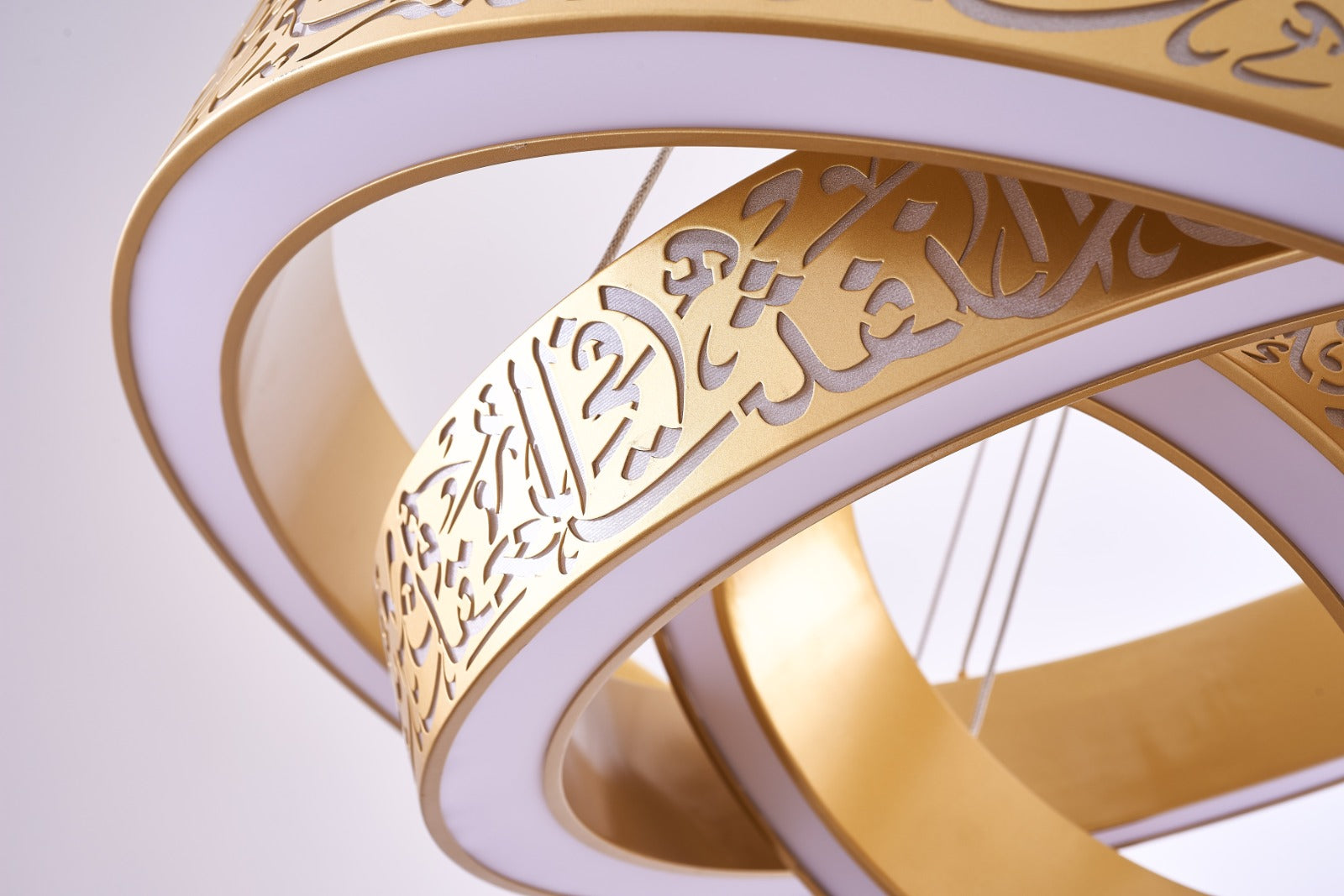 Illuminate with Faith: 3 Qul LED Ring Chandelier(Ready to ship)