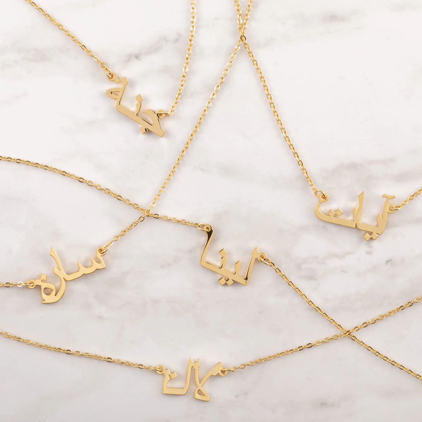 Custom Name Arabic Necklace 18K Gold Plated Necklaces | WOMEN