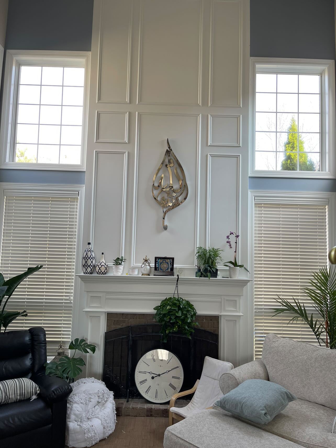 Stainless Steel Mashallah LEAF Wall Art.