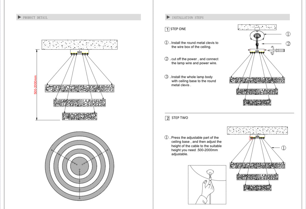 Illuminate with Faith: 3 Qul LED Ring Chandelier(Ready to ship)
