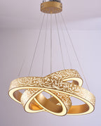 Illuminate with Faith: 3 Qul LED Ring Chandelier(Ready to ship)