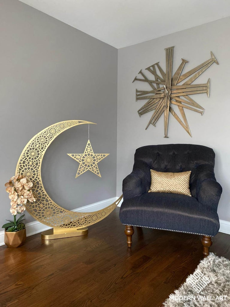 Crescent Ramadan Eid Moon Tree Hilal in 3ft to 5ft size - Modern Wall Art