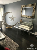 Crescent Ramadan Eid Moon Tree Hilal in 3ft to 5ft size - Modern Wall Art