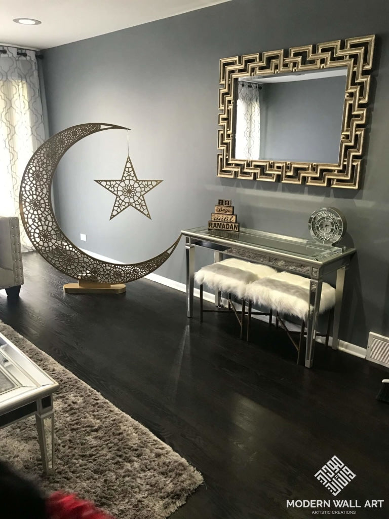 Crescent Ramadan Eid Moon Tree Hilal in 3ft to 5ft size - Modern Wall Art