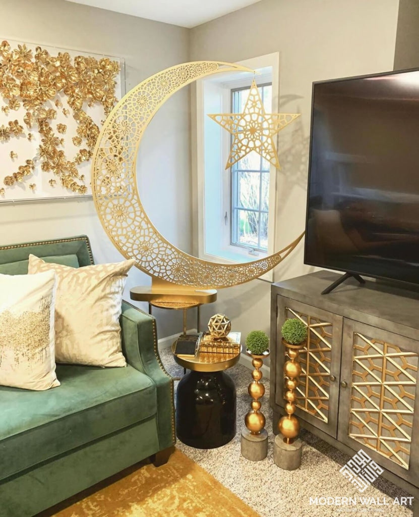 Crescent Ramadan Eid Moon Tree Hilal in 3ft to 5ft size - Modern Wall Art