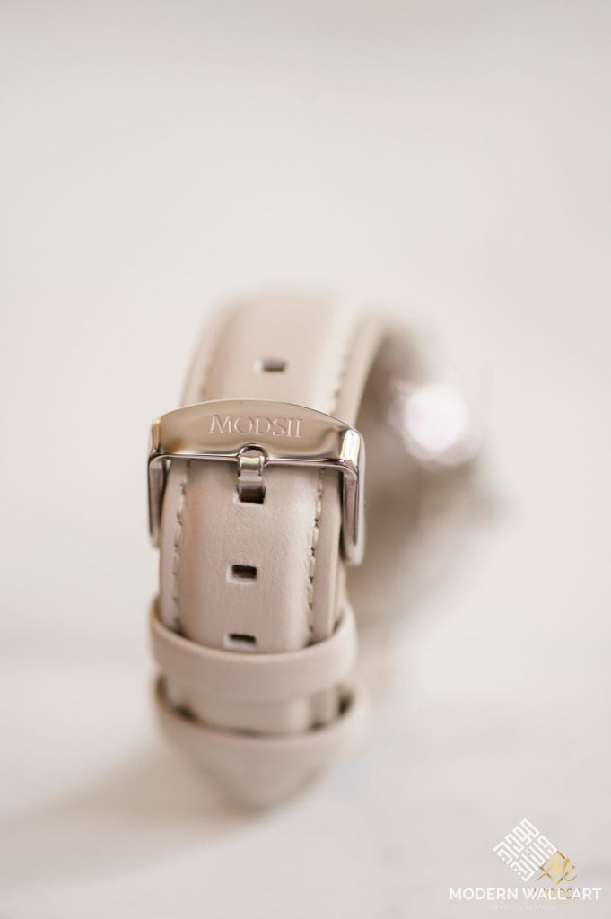 Series Ii Gray Leather Ayatul Kursi Watch