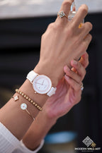 Series Ii White Leather Ayatul Kursi Watch