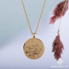 Shahada Necklace 18K Gold plated Round - Modern Wall Art